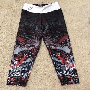 Scarlet and grey leggings